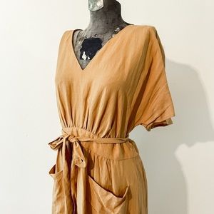 Madewell Gold/Yellow Midi Dress 8